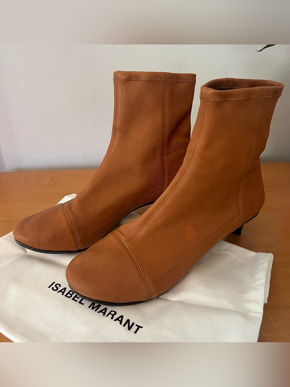 Isabel MARANT Daevel sock boots in cognac, 41/10